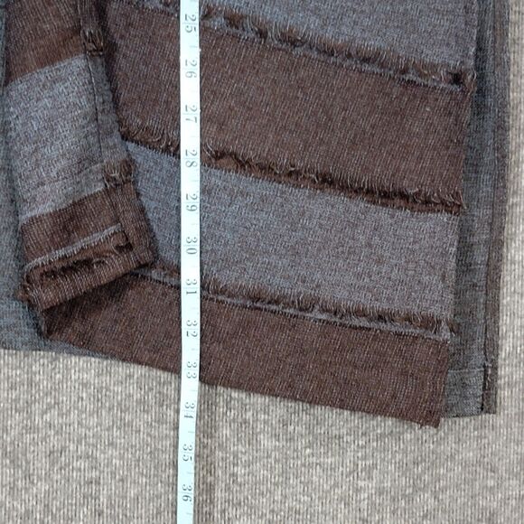 IC by Connie K Jacket Womens S Brown Striped Asymmetrical Open Front Cardigan - Picture 4 of 11